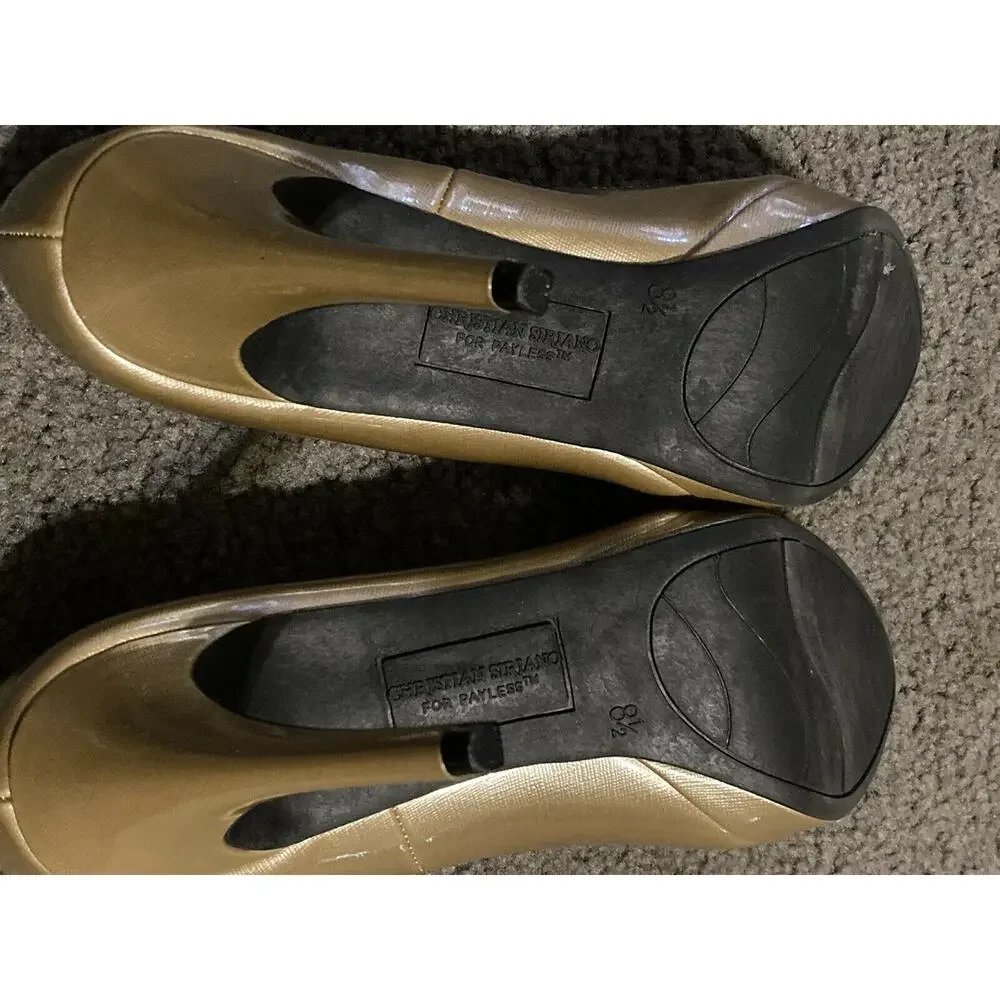 Christian Siriano Gold Heels Pump Sz. 8.5‎
